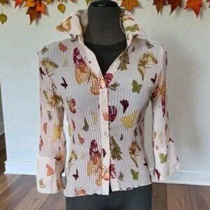 Jube GIRL Butterfly Print Button-Up Blouse